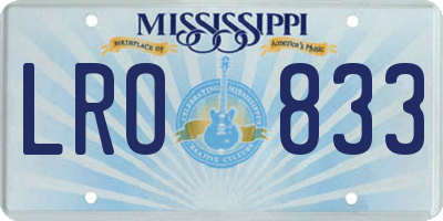 MS license plate LRO833