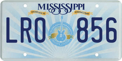 MS license plate LRO856