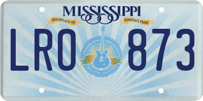MS license plate LRO873