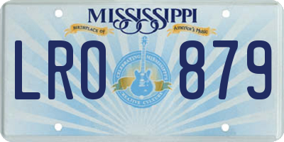 MS license plate LRO879
