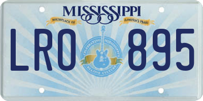 MS license plate LRO895