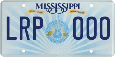 MS license plate LRP000