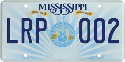MS license plate LRP002