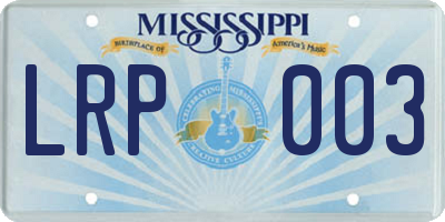 MS license plate LRP003