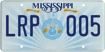 MS license plate LRP005