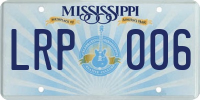 MS license plate LRP006