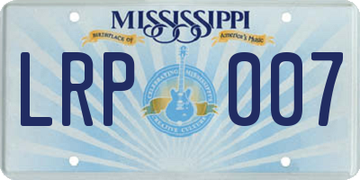 MS license plate LRP007