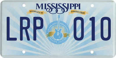 MS license plate LRP010
