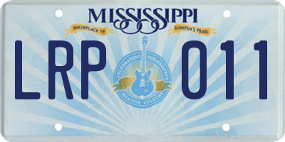 MS license plate LRP011