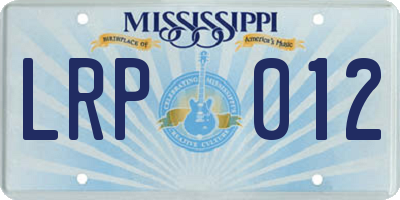 MS license plate LRP012