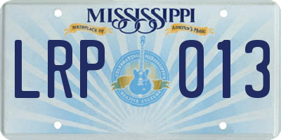 MS license plate LRP013