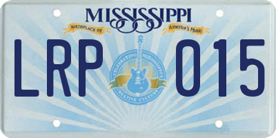 MS license plate LRP015