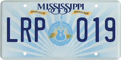 MS license plate LRP019