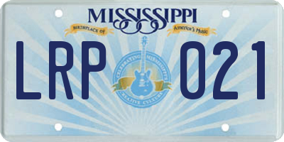 MS license plate LRP021