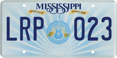 MS license plate LRP023
