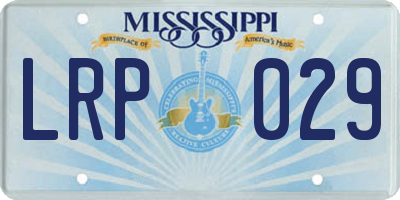 MS license plate LRP029
