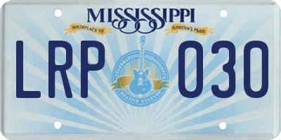MS license plate LRP030