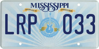 MS license plate LRP033