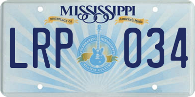 MS license plate LRP034