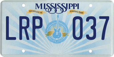 MS license plate LRP037