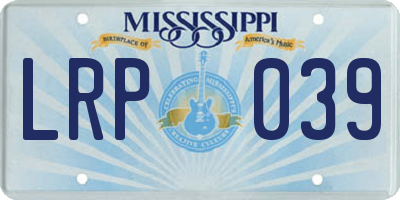 MS license plate LRP039
