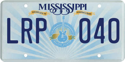 MS license plate LRP040