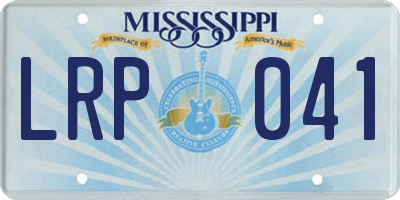 MS license plate LRP041