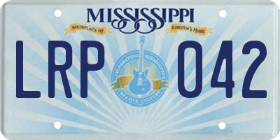 MS license plate LRP042