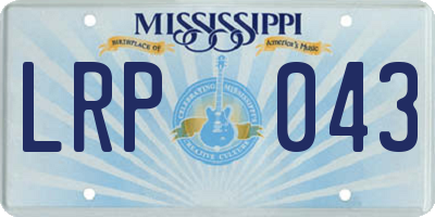 MS license plate LRP043