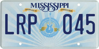 MS license plate LRP045