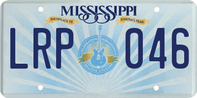 MS license plate LRP046
