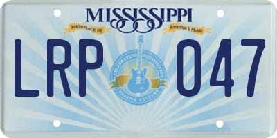 MS license plate LRP047