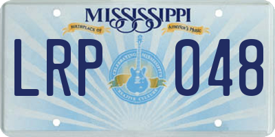 MS license plate LRP048