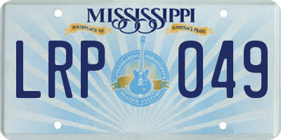 MS license plate LRP049