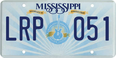 MS license plate LRP051