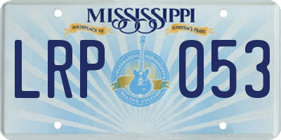 MS license plate LRP053
