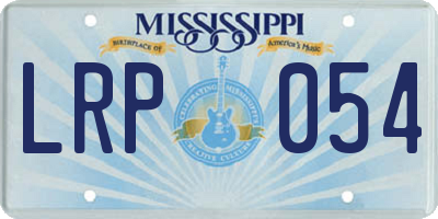 MS license plate LRP054