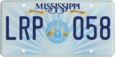 MS license plate LRP058