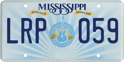 MS license plate LRP059