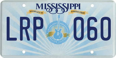 MS license plate LRP060
