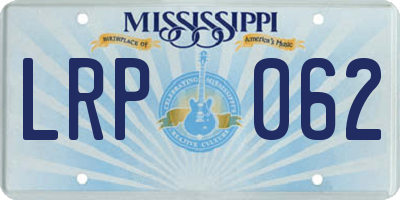 MS license plate LRP062