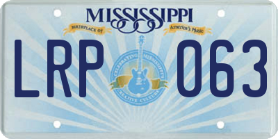 MS license plate LRP063