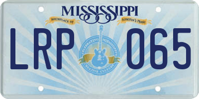 MS license plate LRP065