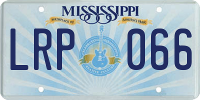 MS license plate LRP066