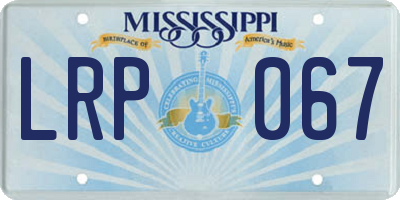 MS license plate LRP067