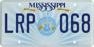 MS license plate LRP068