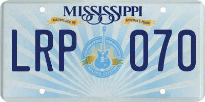MS license plate LRP070