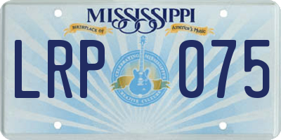 MS license plate LRP075