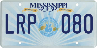 MS license plate LRP080