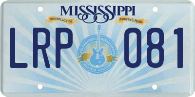 MS license plate LRP081
